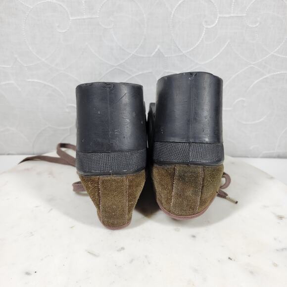 No Parking Oxford Heels Womens 8.5 Green Suede Lace up Utility Chunky Platform - Picture 11 of 14